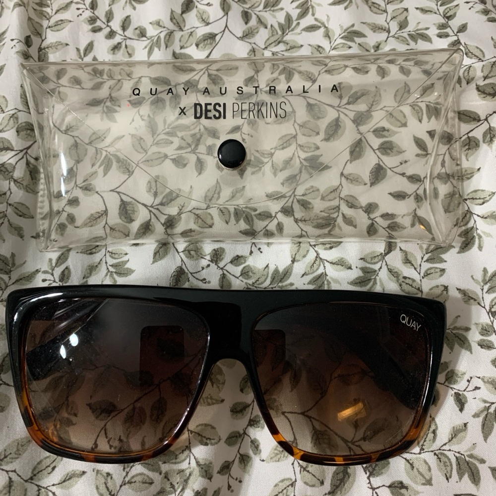 Quay Australia Black and Tan Sunglasses
